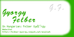 gyorgy felber business card